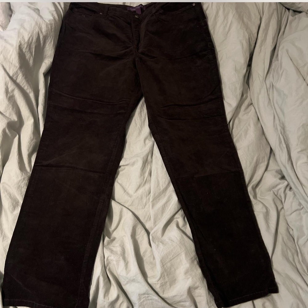 Gloria Vanderbilt Chocolate Slim Leg Pants